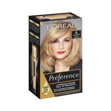 LOREAL PREFERENCE 8 CALIFORNIA LIGHT BLONDE LUONNONVAALEA KESTO