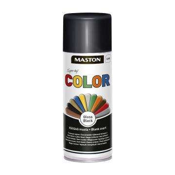 MASTON SPRAYMAALI COLOR KIILTÄVÄ MUSTA 400 ML