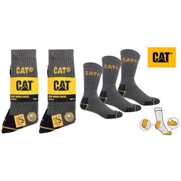 CAT TYÖSUKKA 3PR HARMAA 43-46