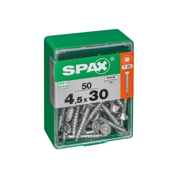 SPAX RUUVI TORX UPPOKANTA, KOKOKIERRE WIROX 4,5X30 M 50KPL