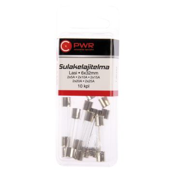 C-PWR SULAKELAJITELMA LASI 6 X 32MM, 10KPL