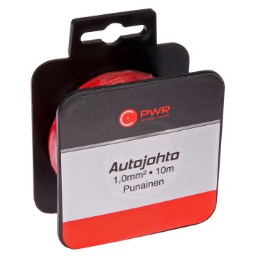 C-PWR AUTOJOHTO 1,0MM2 PUNAINEN 10M