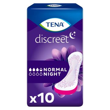 TENA DISCREET NORMAL NIGHT 10KPL 10 KPL