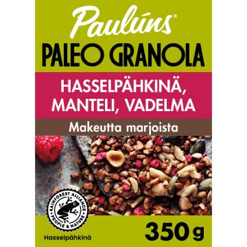 PAULÚNS GRANOLA HASSELPÄHKINÄ PALEO 350 G