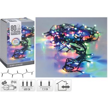 LED STRING 80 MULTI OUTDOOR LED 80 PERUSVALOSARJA, MONIVÄRI, TU