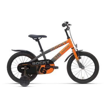 TUNTURI 16" ROCKY LASTEN POLKUPYÖRÄ 1-V, 21 CM ORANSSI-TUMMA