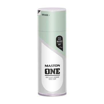 MASTON SPRAYMAALI ONE MATTA PASTELLINVIHREÄ RAL6019 400 ML