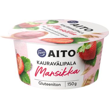 FAZER AITO KAURAVÄLIPALA MANSIKKA GTON 150 G