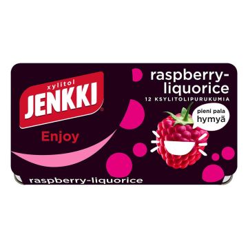 JENKKI TWISTED RASPBERRY-LIQUORICE PURUKUMI 18 G