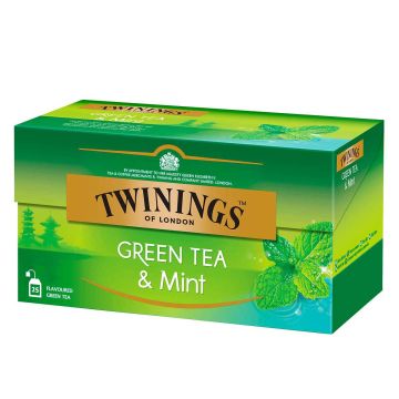 TWININGS VIHREÄ TEE MINTTU 25PS 37,5 G