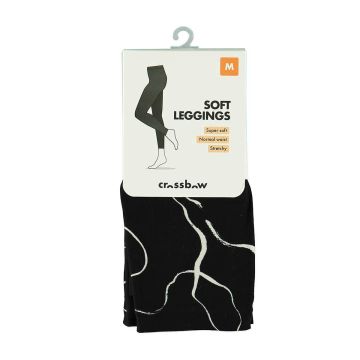 CROSSBOW NAISTEN SUPERSOFT LEGGINGS, MUSTA/KUVIO