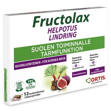 FRUCTOLAX HELPOTUS 12 KUUTIOTA 120 G