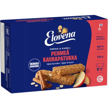 ELOVENA OMENA-KANELI PEHMEÄ KAURAPATUKKA 6X30G 180 G