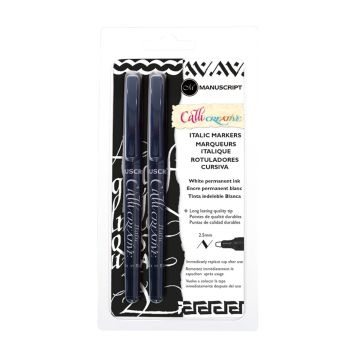 MC CALLICREATIVE WHITE MARKERS 2,5MM 2KPL BLISTER