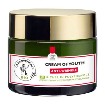 LA PROVENCALE BIO CREAM OF YOUTH KASVOVOIDE RYPPYJÄ VASTAAN 50 ML