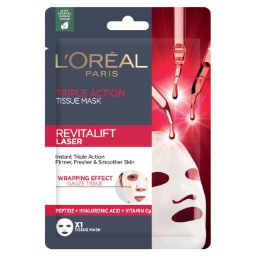 LOREAL REVITALIFT LASER SHEET MASK KANGASNAAMIO NORMAALILLE IHO 28 G