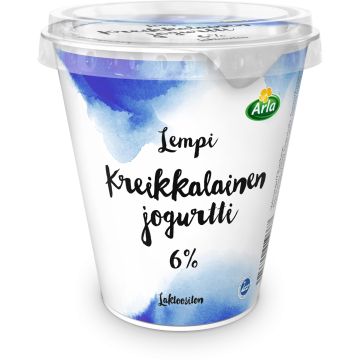 ARLA LEMPI KREIKKALAINEN JOGURTTI 6% LAKTON 300 G