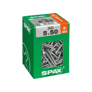 SPAX RUUVI TORX UPPOKANTA, OSAKIERRE WIROX 5X50 XXL 300KPL