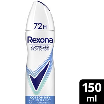 REXONA ADVANCED PROTECTION COTTON DRY SPRAY 150 ML