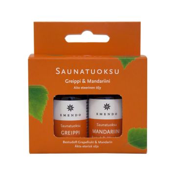 EMENDO SAUNATUOKSUT GREIPPI JA MANDARIINI 2 X 10 ML 20 ML