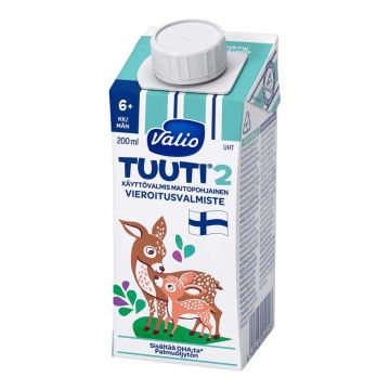 VALIO TUUTI 2 MAITOPOHJAINEN VIEROITUSVALMISTE UHT 200 ML