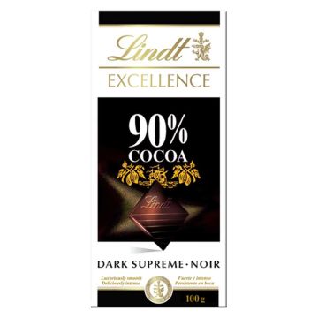 LINDT EXCELLENCE 90% TUMMA SUKLAALEVY 100 G