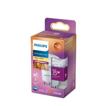 PHILIPS LED SPOTTILAMPPU 35W GU10 HIMMENNETTÄVÄ 230L 2200-2700K