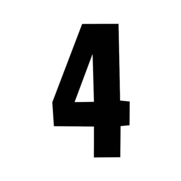 PISLA NUMEROTARRA 4 MUSTA 17CM