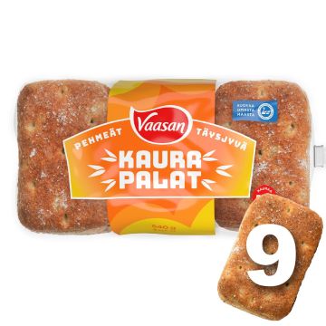 VAASAN PEHMEÄT KAURAPALAT 9KPL 540 G