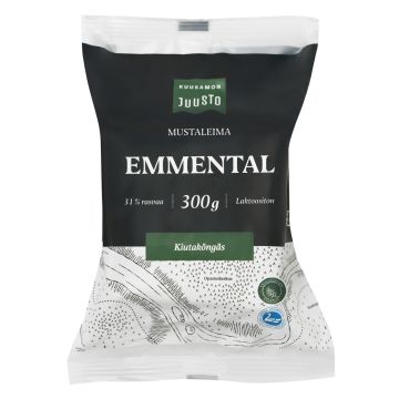 KUUSAMON EMMENTAL MUSTALEIMA 300 G
