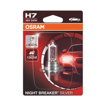 OSRAM NIGHT BREAKER SILVER POLTTIMO 1 KPL H7 12V 55W