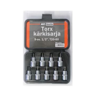 MR-TUOTE TORX KÄRKISARJA 9-OS. 1/2", T20-60