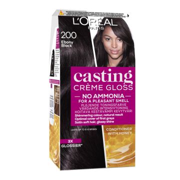 LOREAL CASTING CREME GLOSS 200 EBONY BLACK MUSTA KEVYTVÄRI