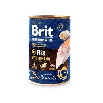 BRIT PREMIUM BY NATURE PATE FISH WITH FISH SKIN 400 G