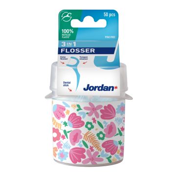 JORDAN 3IN1 FLOSSER HAMMASLANKAIN PÖYTÄPAKKAUS 50KPL 50 KPL