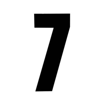PISLA NUMEROTARRA 7 MUSTA 17CM
