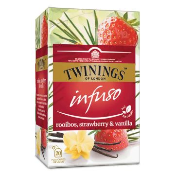 TWININGS INFUSO ROOIBOS MANSIKKA+ VADELMA TEE 20 PS 40 G