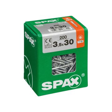 SPAX RUUVI TORX UPPOKANTA, OSAKIERRE WIROX 3,5X30 L 200KPL