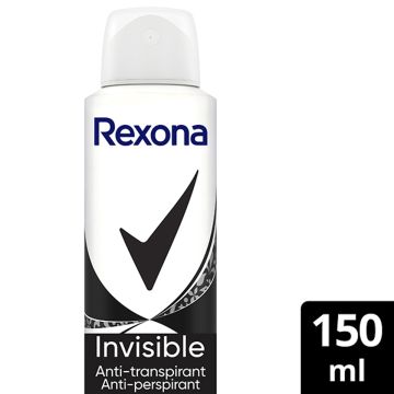 REXONA WOMEN INVISIBLE SPRAY FOR BLACK & WHITE 150 ML