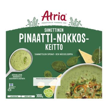 ATRIA SAMETTINEN PINAATTI-NOKKOSKEITTO 300 G ATRIA SAMETTINEN PINAATTI-NOKKOSKEITTO 300 G
