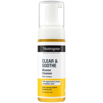 NEUTROGENA CLEAR&SOOTHE MOUSSE CLEANSER PUHDISTUSVAAHTO 150 ML