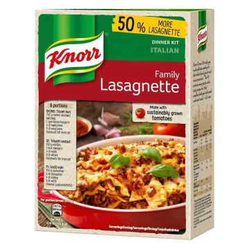 KNORR FAMILY LASAGNETTE ATERIA-AINEKSET 338 G