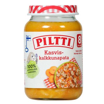 PILTTI KASVIS-KALKKUNAPATA 8KK 190 G
