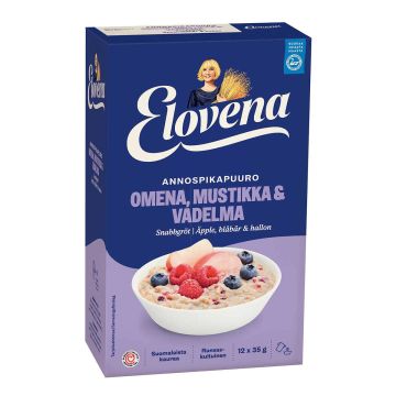 ELOVENA HETKI OMENA & VADELMA & MUSTIKKA ANNOSPIKAPUURO 420 G