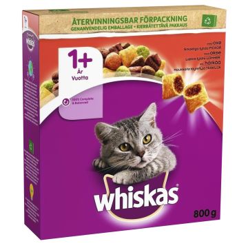 WHISKAS 1+ ADULT HÄRÄNLIHA 800 G