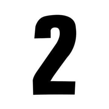 PISLA NUMEROTARRA 2 MUSTA 17CM
