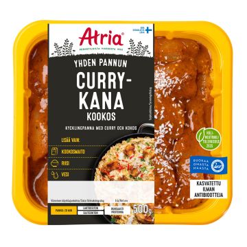 ATRIA YHDEN PANNUN CURRYKANA KOOKOS 500 G