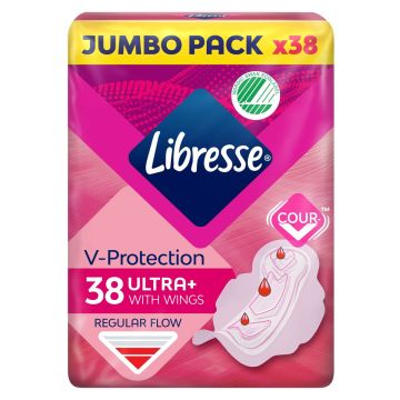 LIBRESSE ULTRA+REGULAR WING 38 JUMBO 38 KPL