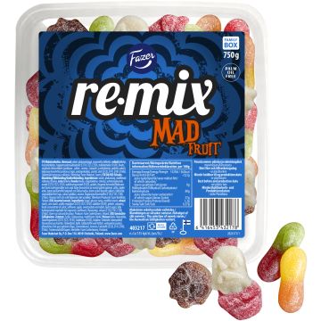 FAZER REMIX FRUIT MIX IRTOKARKKILAATIKKO 750 G