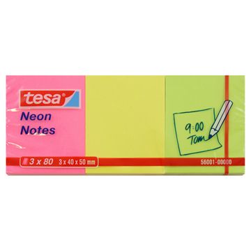 TESA VIESTILAPPU NEON 3X80 40X50 VÄRILAJ